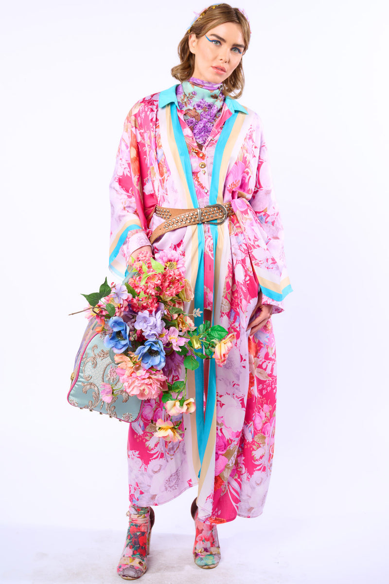 Pretty In The Pink Maxi Kimono / Topper