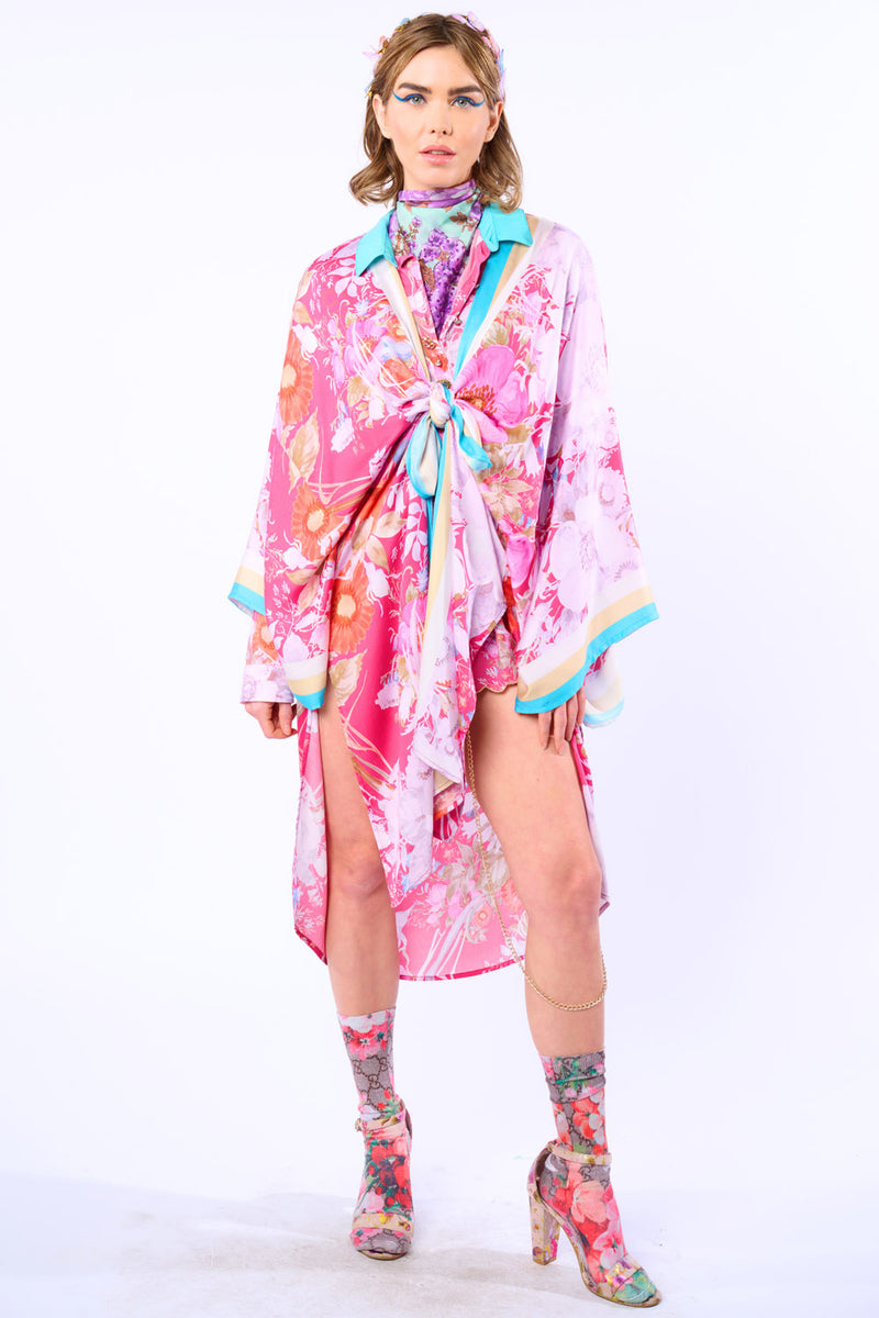 Pretty In The Pink Maxi Kimono / Topper