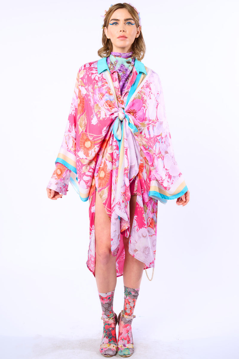 Pretty In The Pink Maxi Kimono / Topper