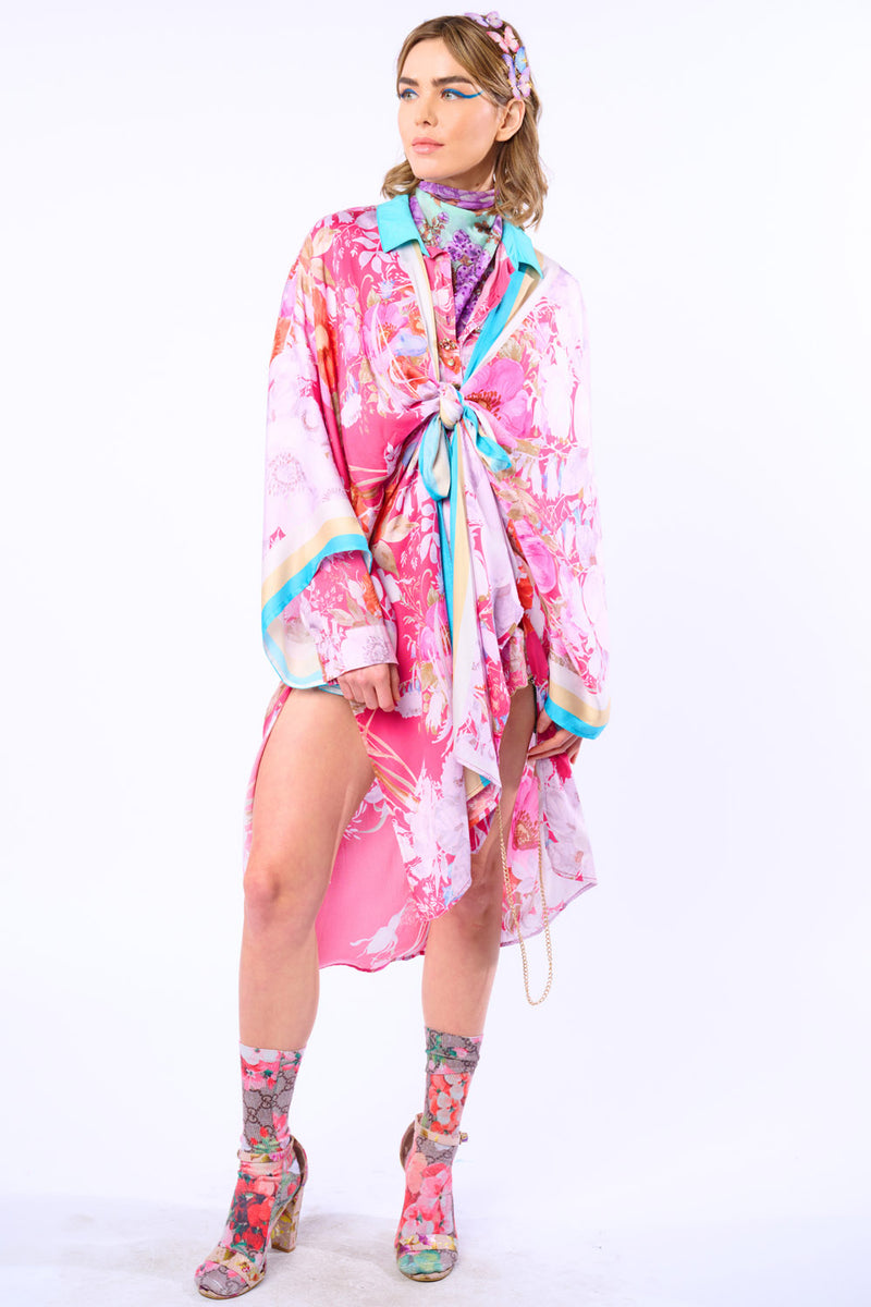 Pretty In The Pink Maxi Kimono / Topper