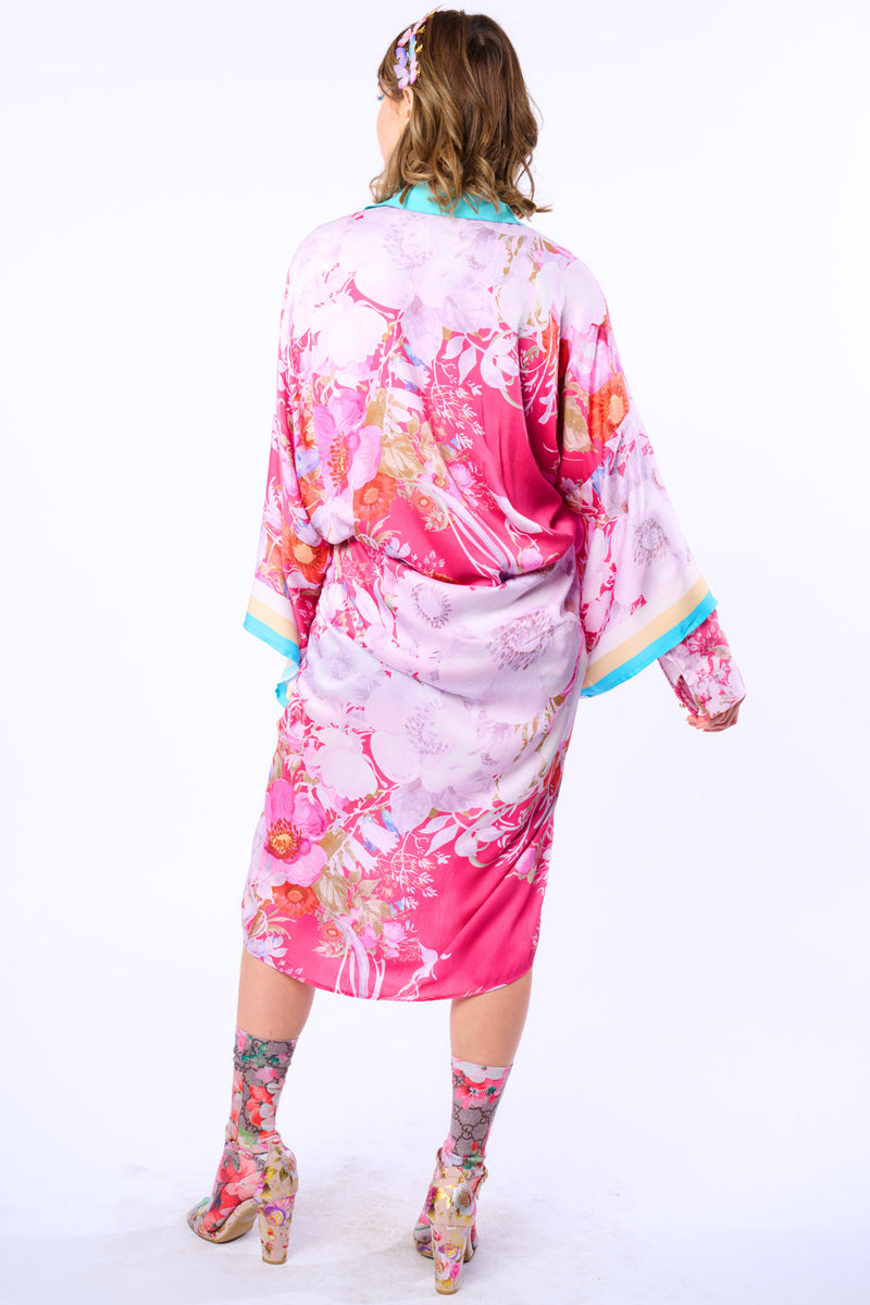 Pretty In The Pink Maxi Kimono / Topper