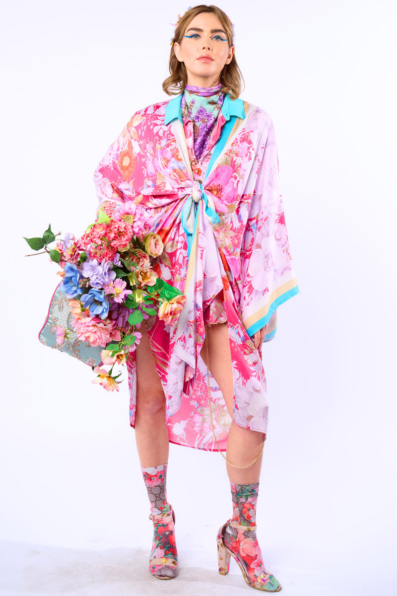 Pretty In The Pink Maxi Kimono / Topper