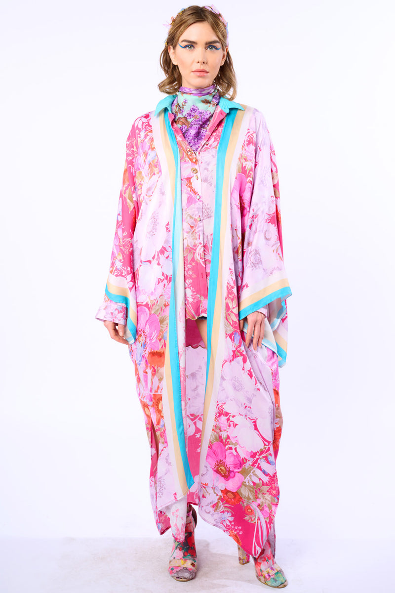 Pretty In The Pink Maxi Kimono / Topper