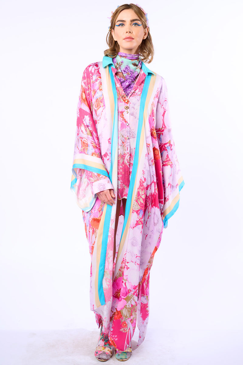 Pretty In The Pink Maxi Kimono / Topper