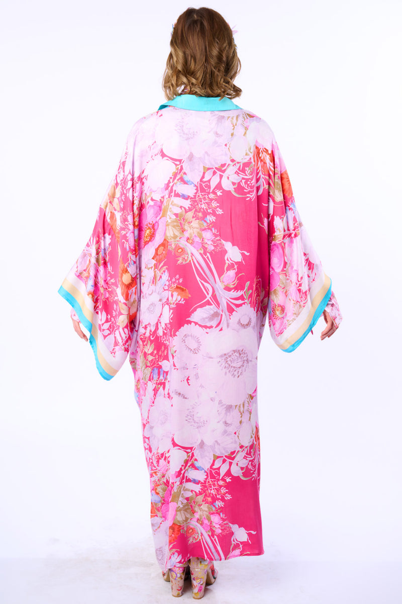 Pretty In The Pink Maxi Kimono / Topper