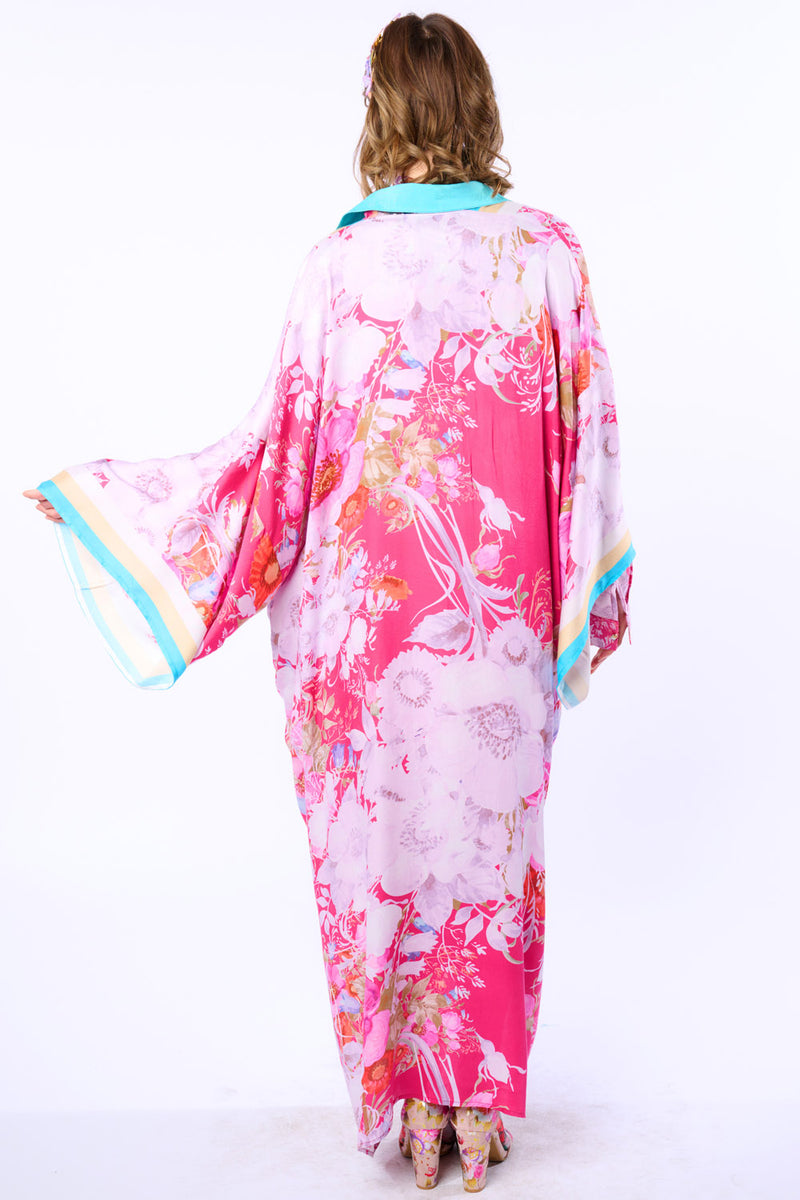 Pretty In The Pink Maxi Kimono / Topper