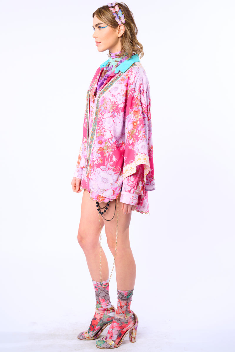 Pretty In The Pink Short Kimono / Topper