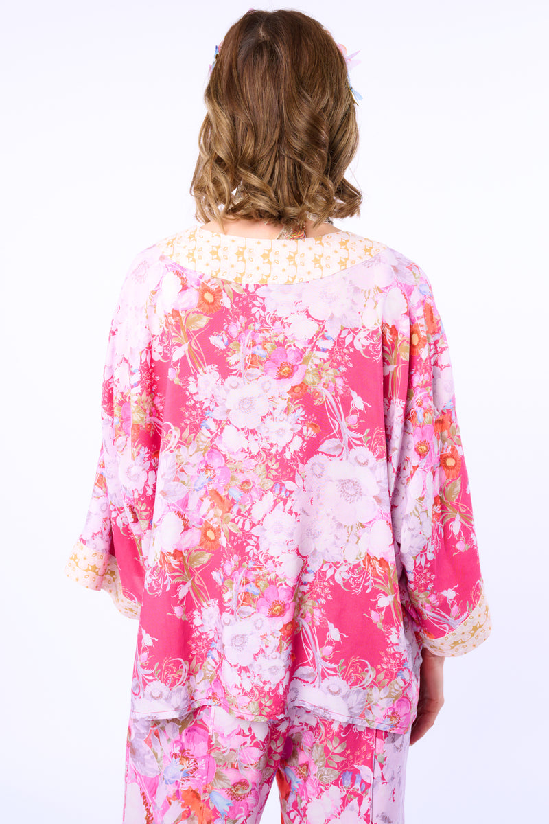 Pretty In The Pink Short Kimono / Topper