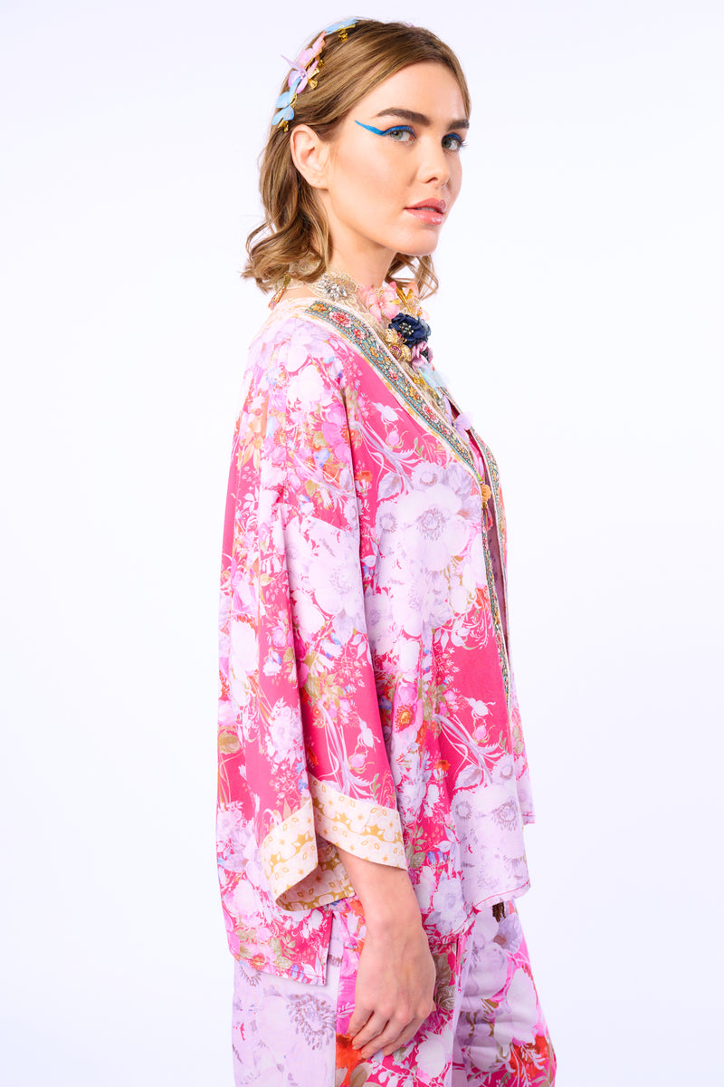 Pretty In The Pink Short Kimono / Topper