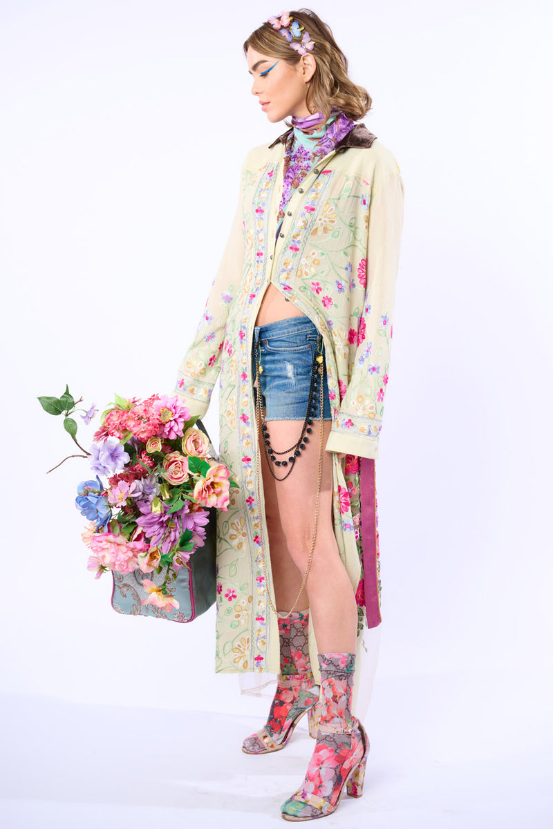 Cardellia Embroidered Maxi Duster