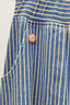 Alaia Stripe Denim Bermuda Shorts