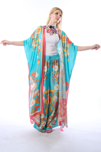 Floral Garden Maxi Kimono