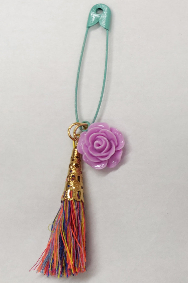 Tasseled Floral Pin