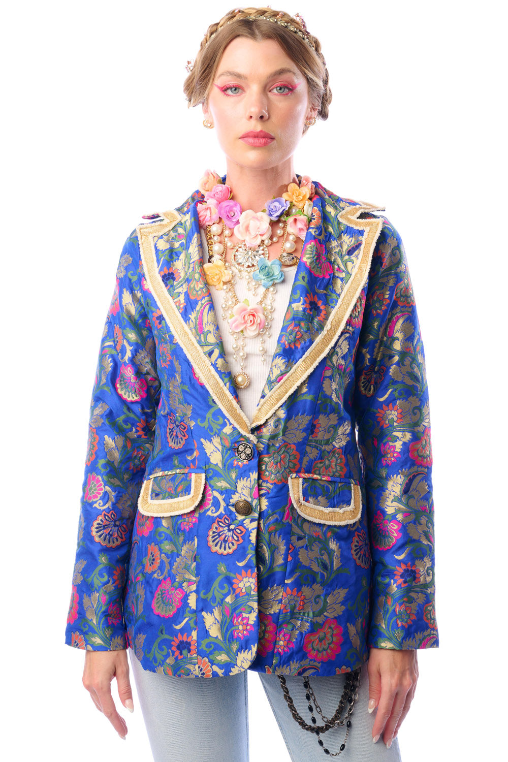 Renaissance Silk Jacquard Blazer Jacket