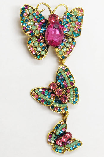 Hanging In There Butterfly Pin