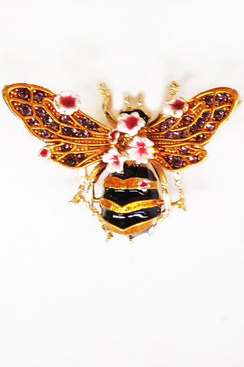 Angelic Floral Bee Pin