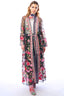 Dark Rose Embroidered Duster