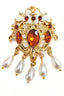 Rain In Pearl Crystal Pin