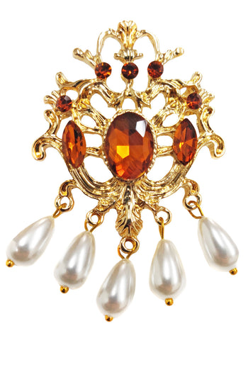 Rain In Pearl Crystal Pin