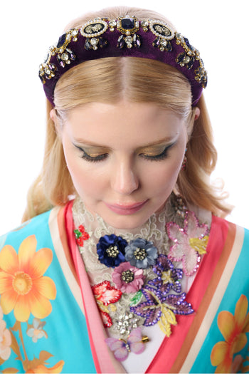 Brooklyn Jewel Velvet Headband