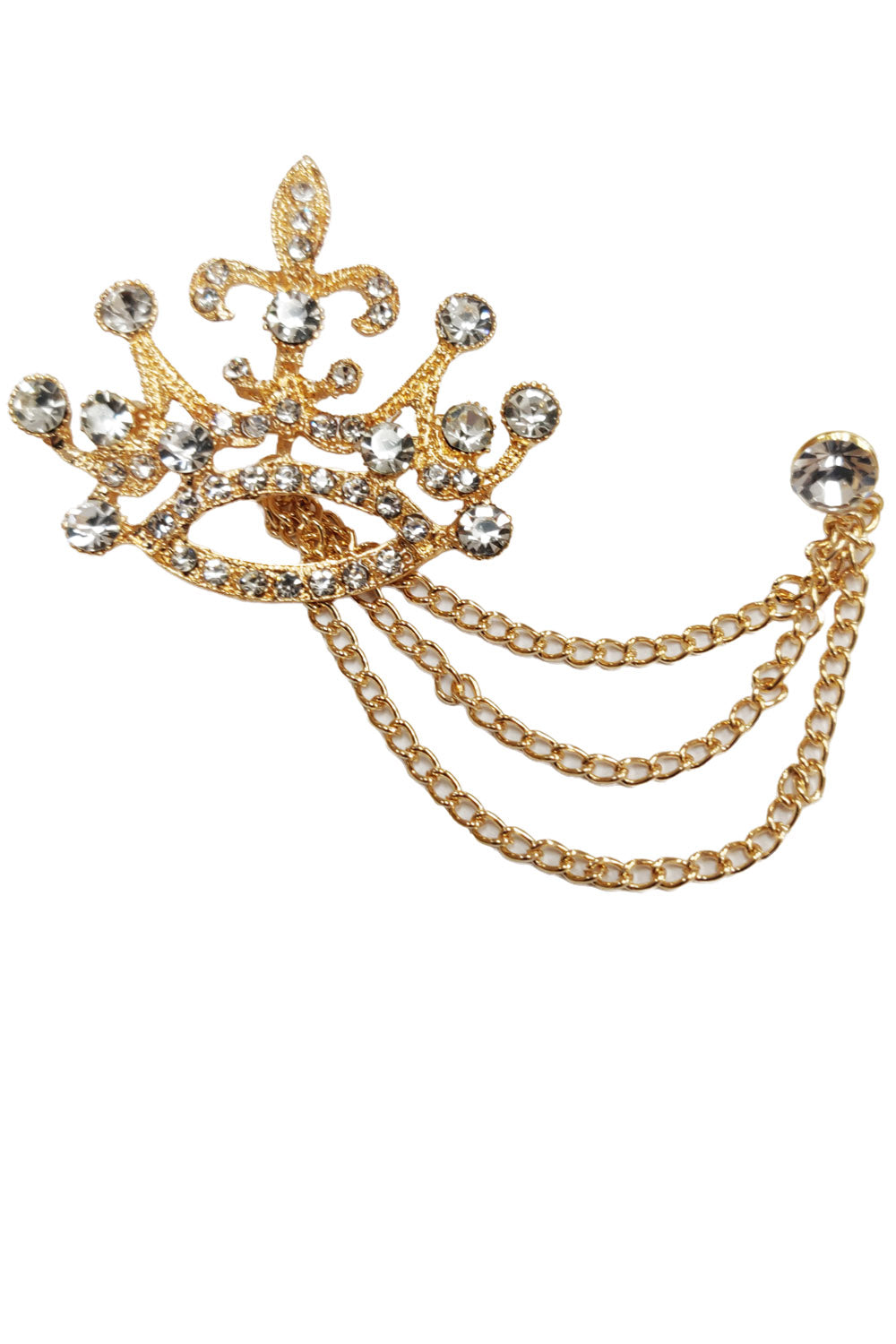 Jewel Crown Chain Pin