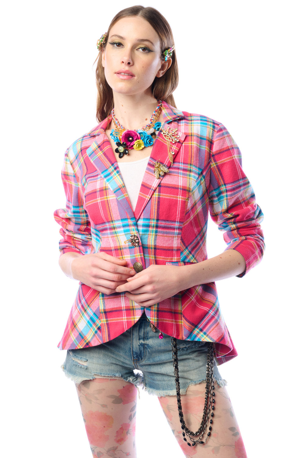 Dulce Plaid Blazer