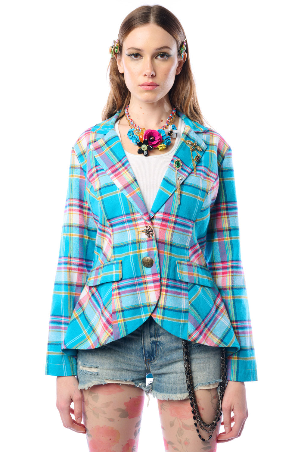 Dulce Plaid Blazer