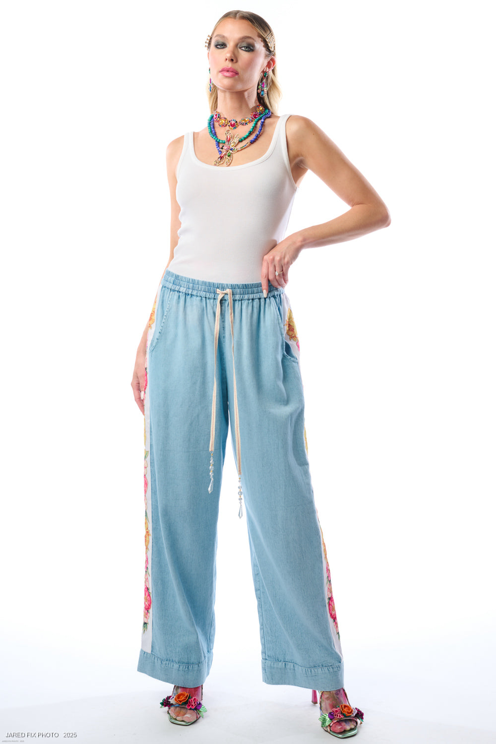Birth of Venus Pants in Denim Blue