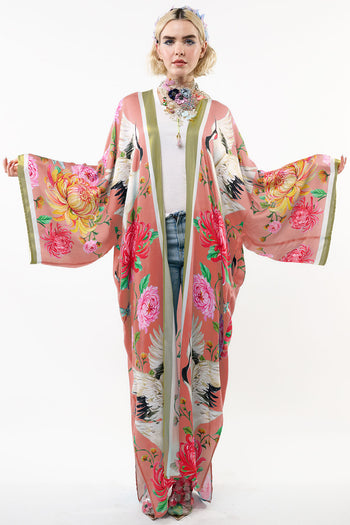The Legend Of The Crane Maxi Kimono