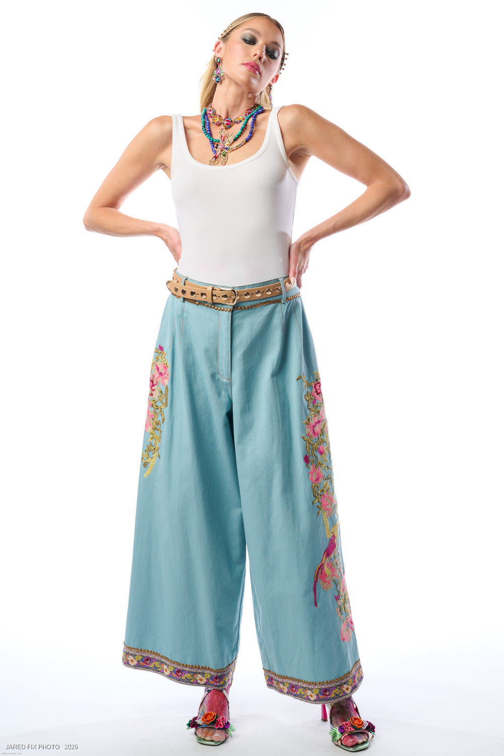 Time To Shine Denim Pants in Denim Blue