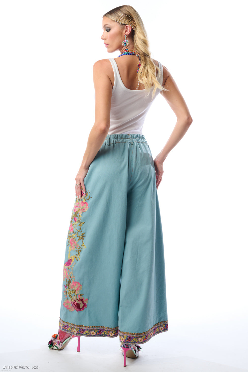 Time To Shine Denim Pants in Denim Blue