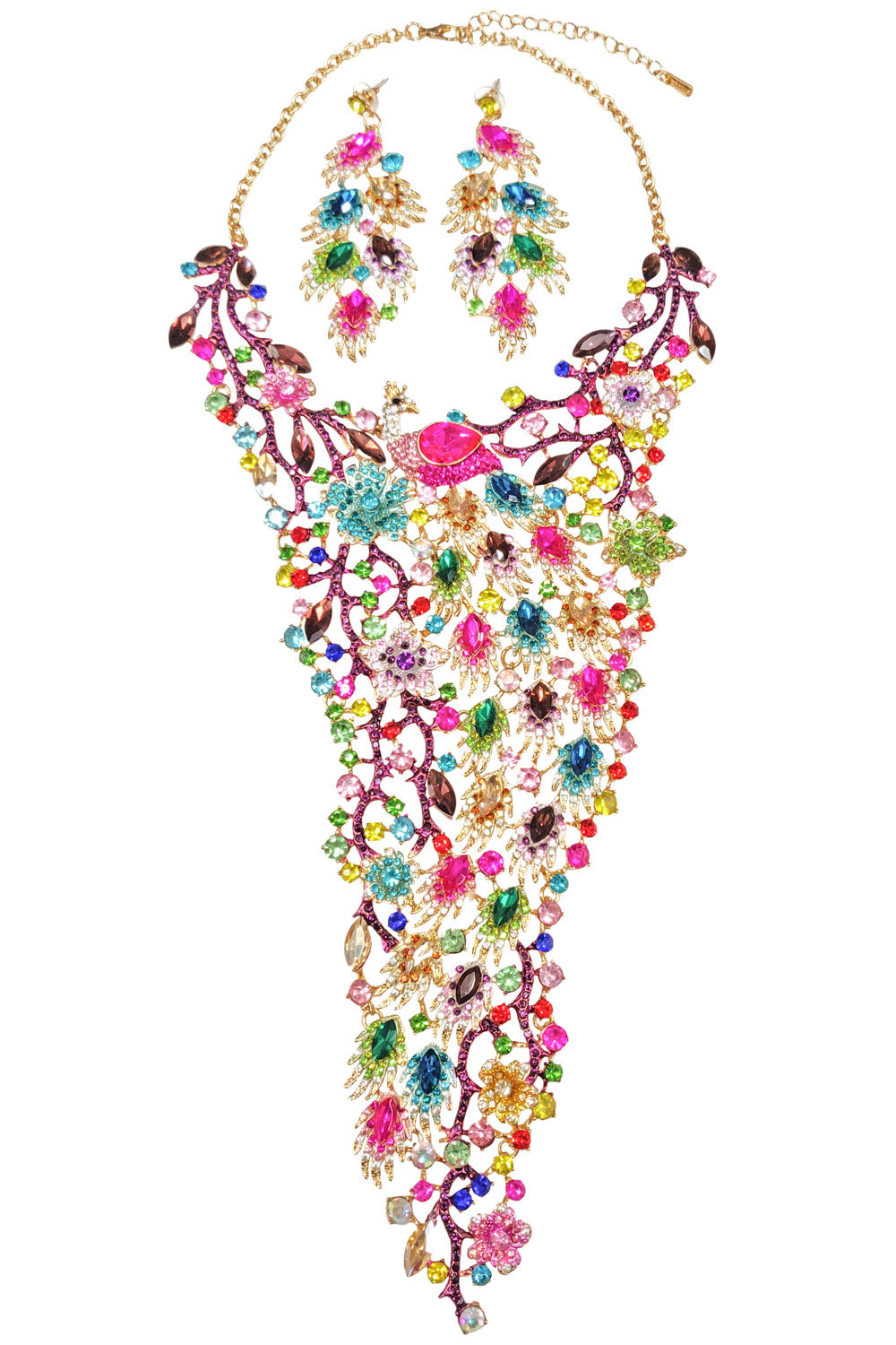 The Royal Plume Necklace & Earring Set