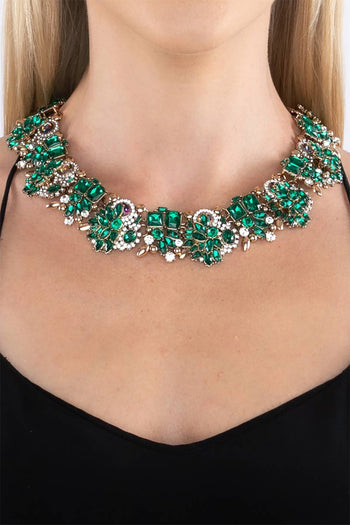 Sloane Green Collar Necklace