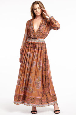 Stand-Out hand beaded Maxi-Dress