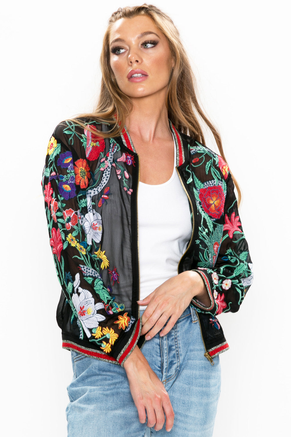 Bellezza Embroidered Jacket in Black