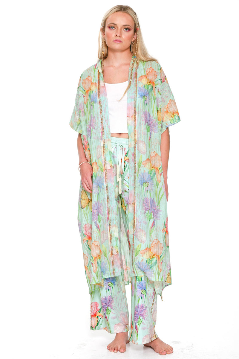 Iris Lurex Kimono